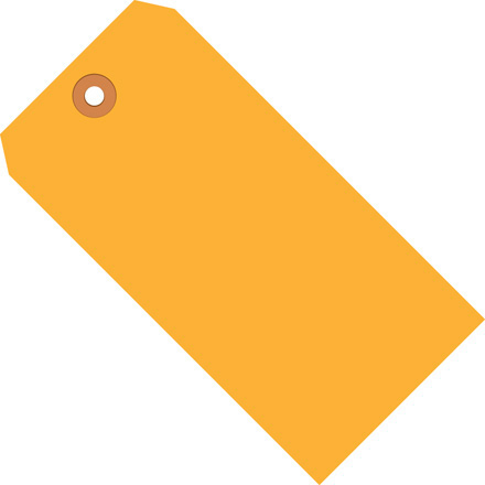 5 <span class='fraction'>1/4</span> x 2 <span class='fraction'>5/8</span>" Fluorescent Orange 13 Pt. Shipping Tags