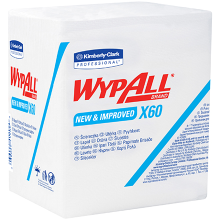 Kimberly Clark<span class='rtm'>®</span> WypALL<span class='afterCapital'><span class='rtm'>®</span></span> X60 <span class='fraction'>1/4</span> Fold Industrial Wipers Bulk Pack